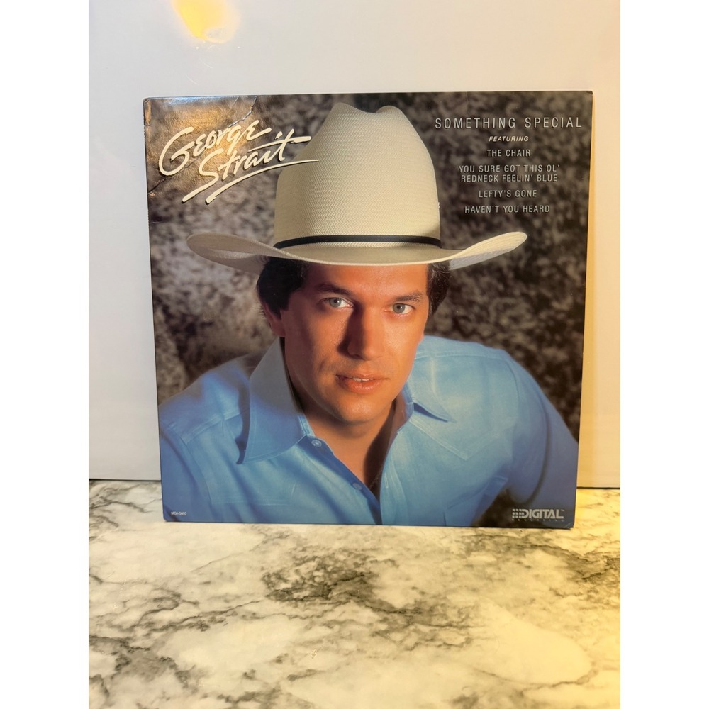 George Strait Something Special Vinyl LP 1985 MCA5605 Promo Gold Stamp The Chair